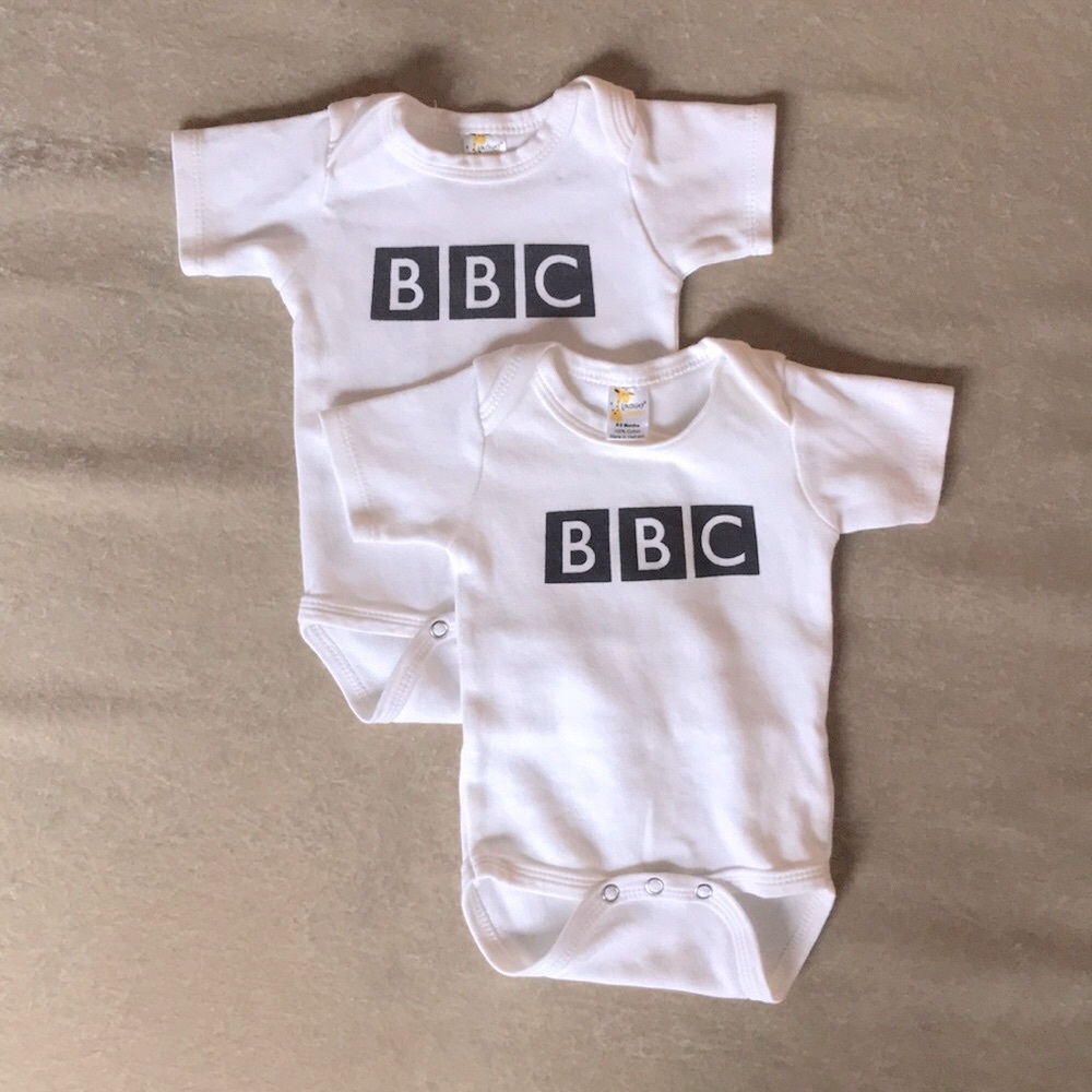 BBC bodysuits - great for twins!